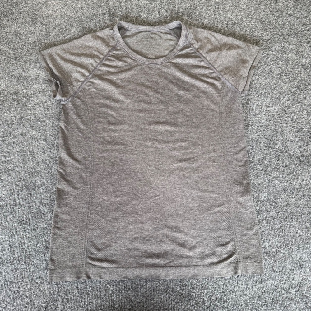Spanx Active T-Shirt Womens XL Gray Athletic‎ Workout Top Short Sleeve Gym